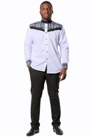 Ucha African Men Long Sleeve Shirt - white - Afrilege