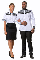 Ucha African Men Long Sleeve Shirt - white - Afrilege