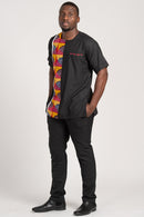 Arun Short Sleeves African Print Men Shirt - Afrilege