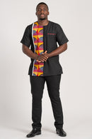 Arun Short Sleeves African Print Men Shirt - Afrilege