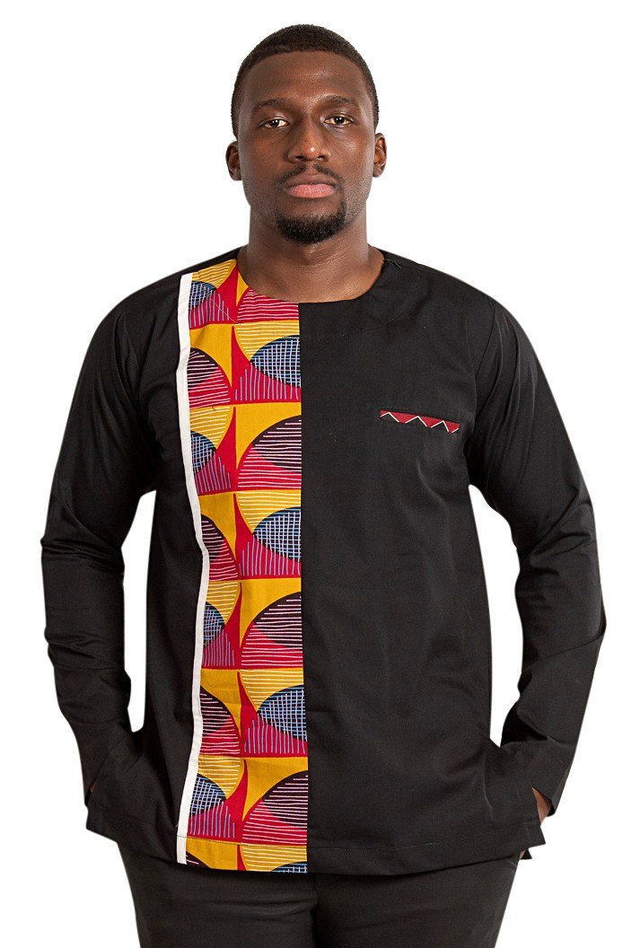 Aruna Long Sleeves African Print Men Shirt | Afrilege