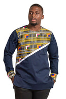 Baako Long Sleeves African Print Men Shirt - Afrilege