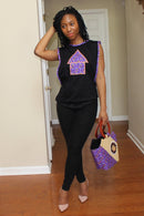 Nina Unisex African Print Tank Shirt - Afrilege