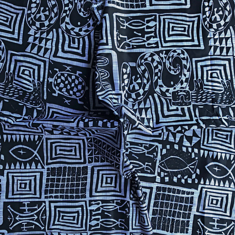 Satin Silk Atoghu Bamileke African print fabric - Afrilege