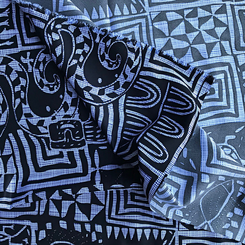 Satin Silk Atoghu Bamileke African print fabric - Afrilege