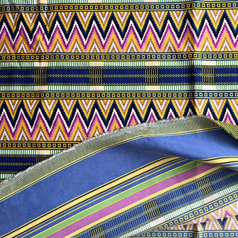 Satin Silk kente African print fabric - Afrilege