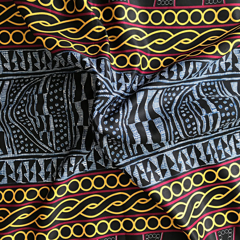 Satin Silk Toghu-Atoghu Bamileke African print fabric - Afrilege