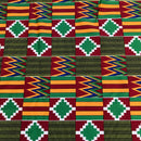Satin Silk Kente print fabric - Afrilege