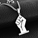 Black Lives Matter Raised Fist Pendant Necklace - Afrilege