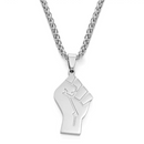 Black Lives Matter Raised Fist Pendant Necklace - Afrilege