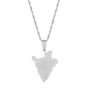 Burundi Map Pendant Necklace - Afrilege