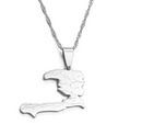 Haiti Map Pendant Necklace - Afrilege