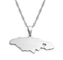 Jamaica Map Pendant Necklace - Afrilege