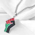 Black Lives Matter Raised Fist Pendant Necklace - Afrilege