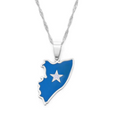 Somalia map flag Pendant necklace ( Gold & Silver available) - Afrilege