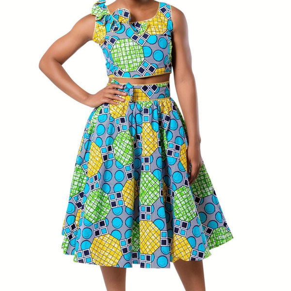 slim fit dress slacks Ankara Wax Print Midi Dresses main image 1