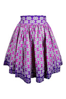Ebele African Print Midi Skirt ( Pink) - Afrilege