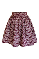 Kenya African Print Midi Skirt - Bordeau - Afrilege