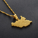 South Sudan Map  Pendant Necklace - Afrilege