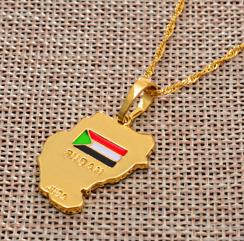 Sudan Map Pendant Necklace - Afrilege