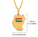 Sudan Map Pendant Necklace - Afrilege