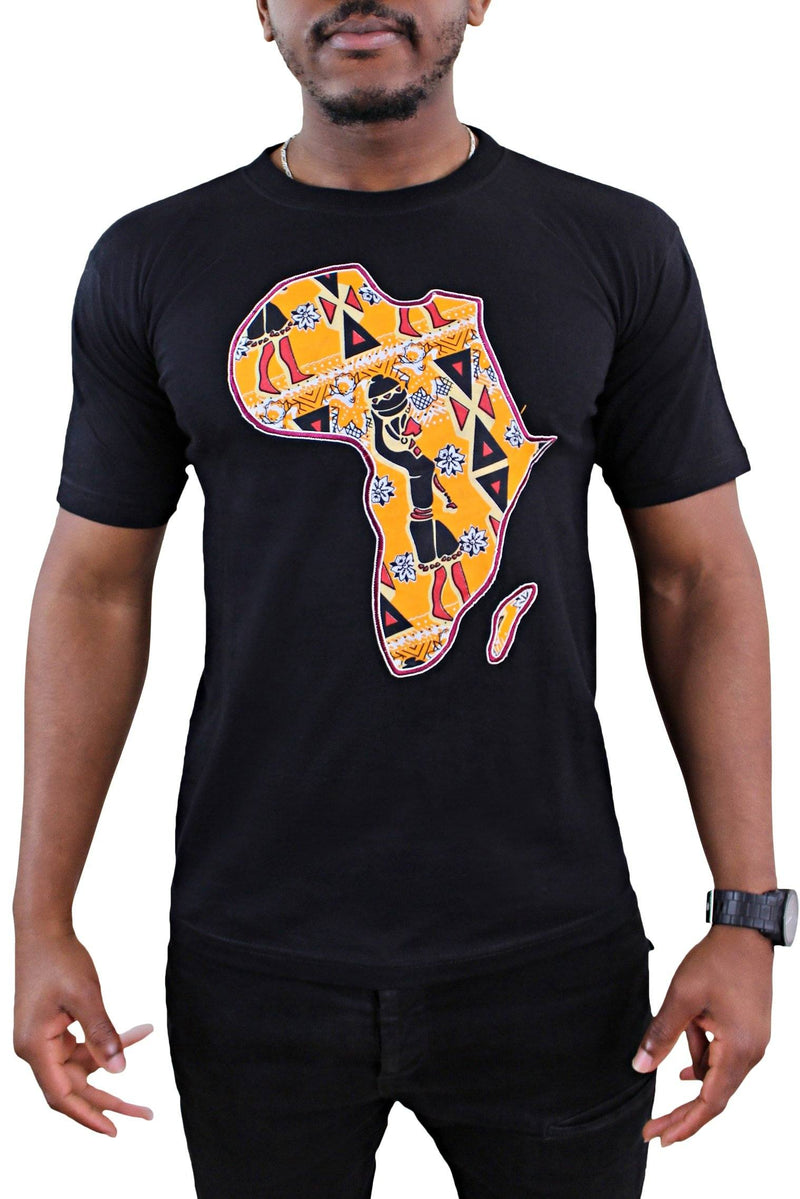Black Africa Map Men T-shirt - Afrilege