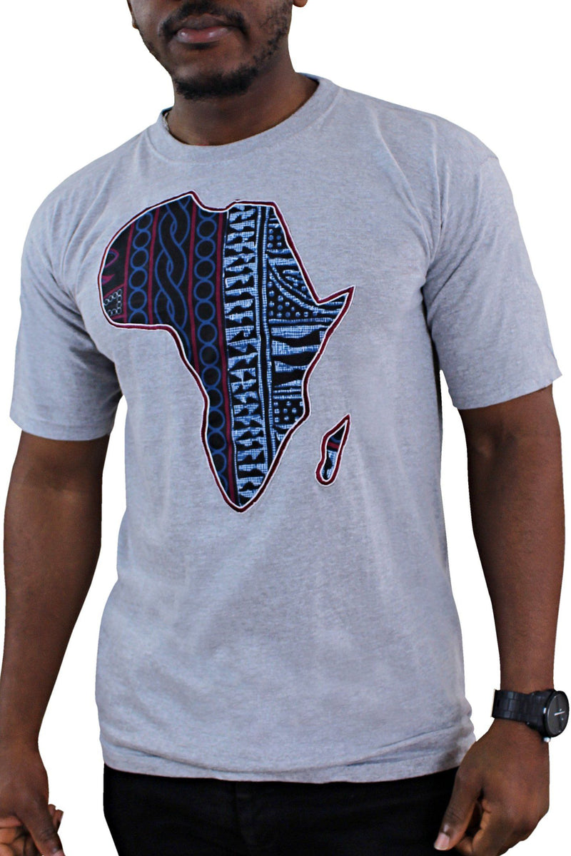 Grey Africa Men T-shirt - Afrilege