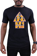 Masika Black African Hut Men T-shirt - Afrilege