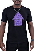Nina Black African Hut Men T-shirt - Afrilege