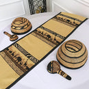African Safari African Print table runners (Brown) - Afrilege