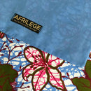 Aisha Floral African Print table runners with napkins (Blue/ Pink) - Afrilege