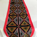 Bamenda Toghu African Print table runners (Black/ Red/ White) - Afrilege