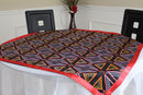 Bamenda Toghu African Print Tablecloths - Black & Red - Afrilege