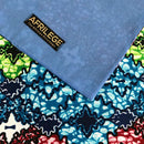 Fairy African Print table runners with napkins (Blue/ Green/ White) - Afrilege