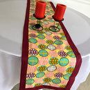 Ife African Print table runners (Maroon/ Orange/ Green) - Afrilege