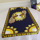 Morowa African Print table runners ( Navy / Gold) - Afrilege