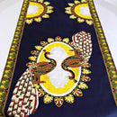 Morowa African Print table runners ( Navy / Gold) - Afrilege