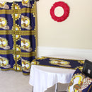 Morowa African Print table runners ( Navy / Gold) - Afrilege