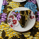 Salma African Print table runners with napkins (Yellow/ Green/ Blue) - Afrilege