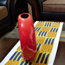 Sheena African Print Kente table runners ( yellow/ purple / Green) - Afrilege