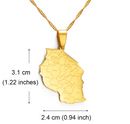 Tanzania Map Pendant Necklace - Afrilege