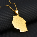 Tanzania Map Pendant Necklace - Afrilege