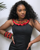 Toghu African Print skirt Jewelry Set ( Necklace - Bracelets) - Afrilege