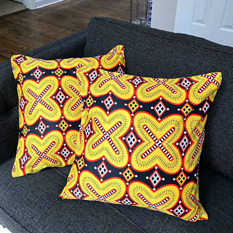 Toghu African Print Decorative Pillow cushions - Afrilege