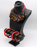 Toghu African Print skirt Jewelry Set ( Necklace - Bracelets) - Afrilege