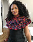 Toghu African print web Shoulder Choker Necklace - Afrilege