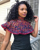 Toghu African print web Shoulder Choker Necklace - Afrilege