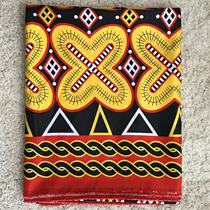 Satin Silk Toghu Bamenda African print fabric - Afrilege
