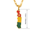 Togo Map Flag Pendant Necklace - Afrilege
