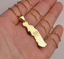Togo Map Pendant Necklace - Afrilege